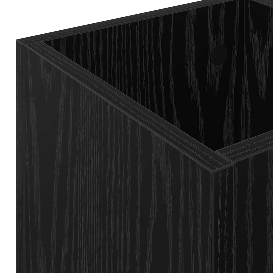 Paraplu Standaard Zwart Eiken 25 x 24,5 x 64 cm Bewerkt hout