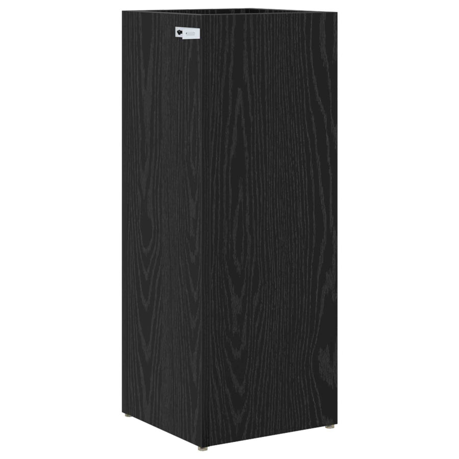 Paraplu Standaard Zwart Eiken 25 x 24,5 x 64 cm Bewerkt hout