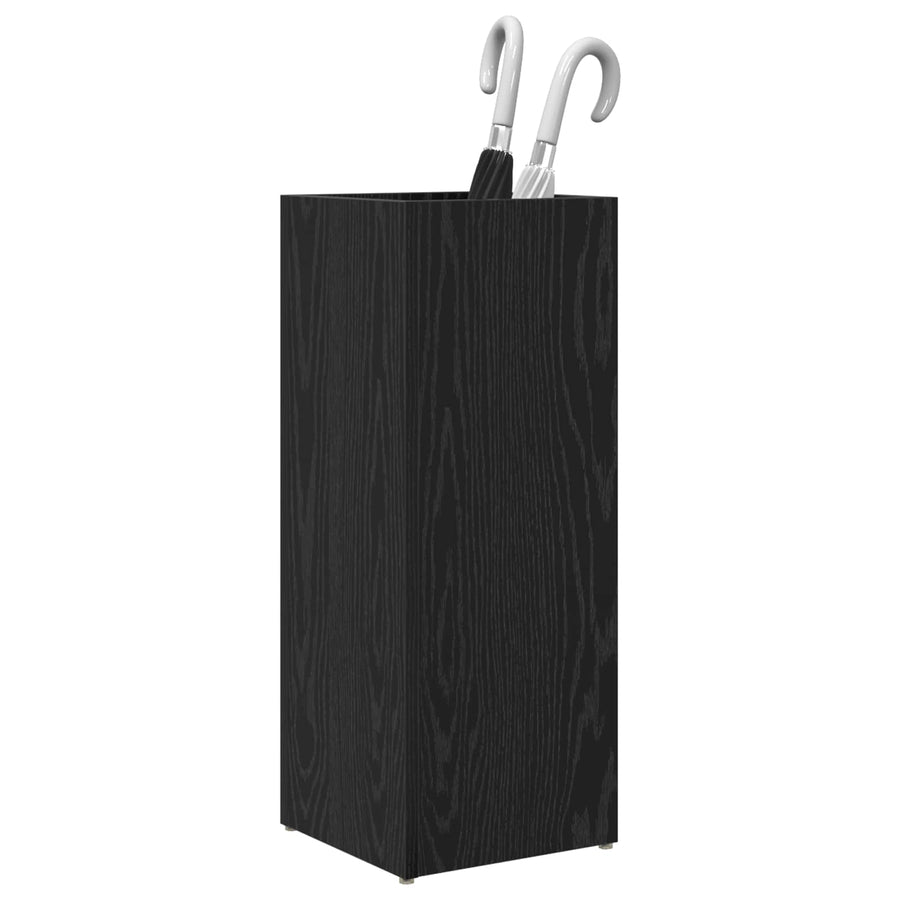 Paraplu Standaard Zwart Eiken 25 x 24,5 x 64 cm Bewerkt hout