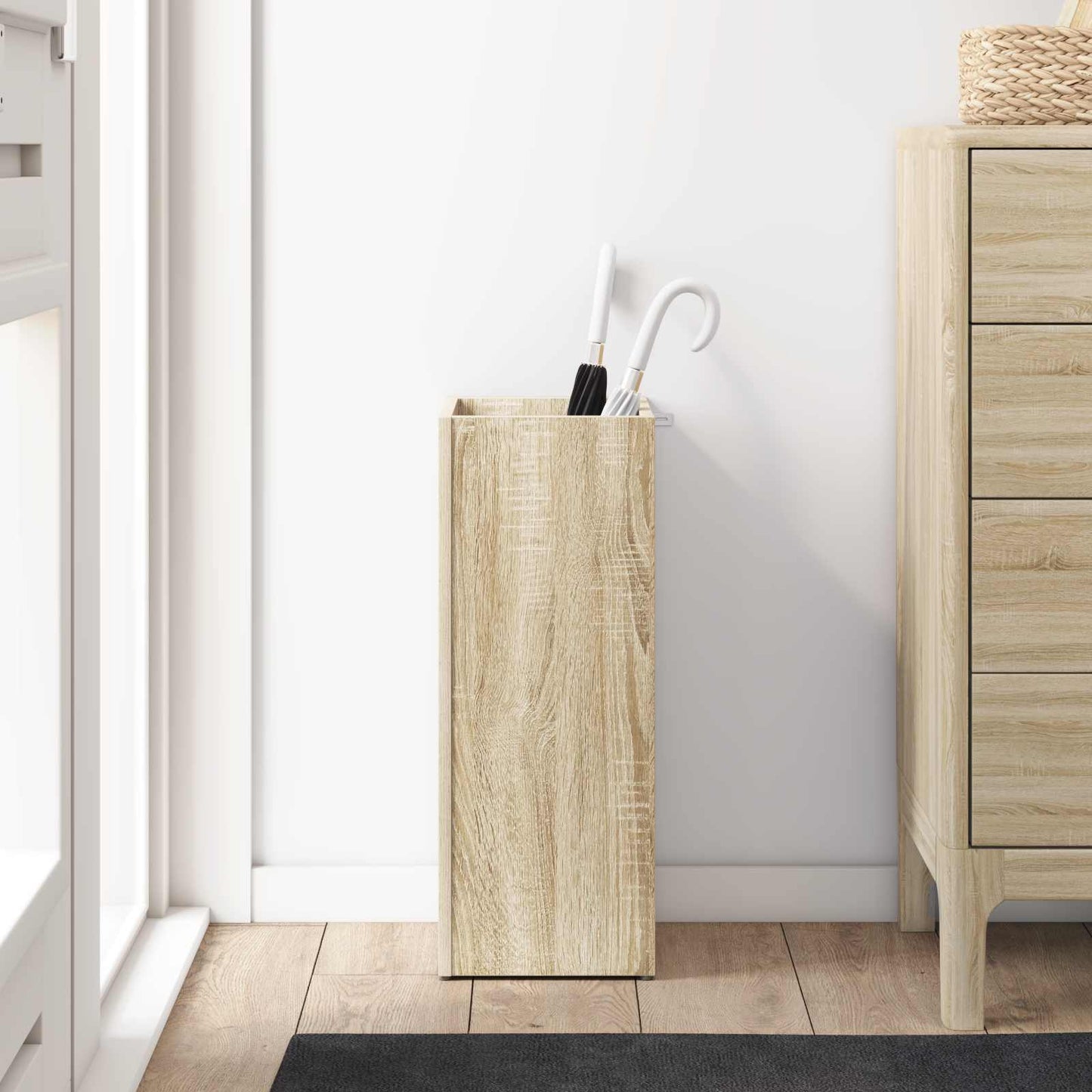 Paraplu Standaard Sonoma Eiken 25 x 24,5 x 64 cm Bewerkt hout