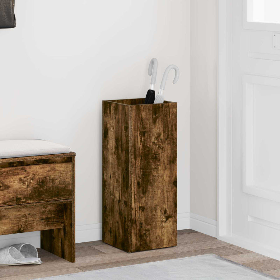 Paraplu Standaard Gerookt eiken 25 x 24,5 x 64 cm Bewerkt hout