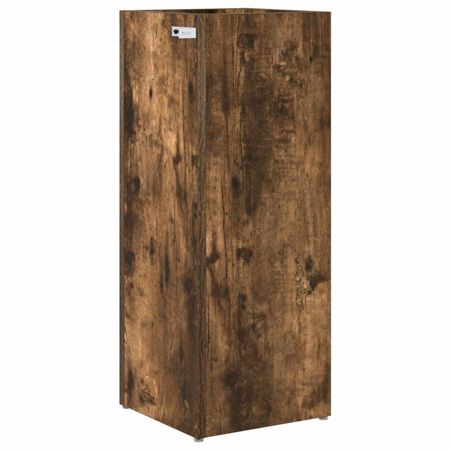 Paraplu Standaard Gerookt eiken 25 x 24,5 x 64 cm Bewerkt hout