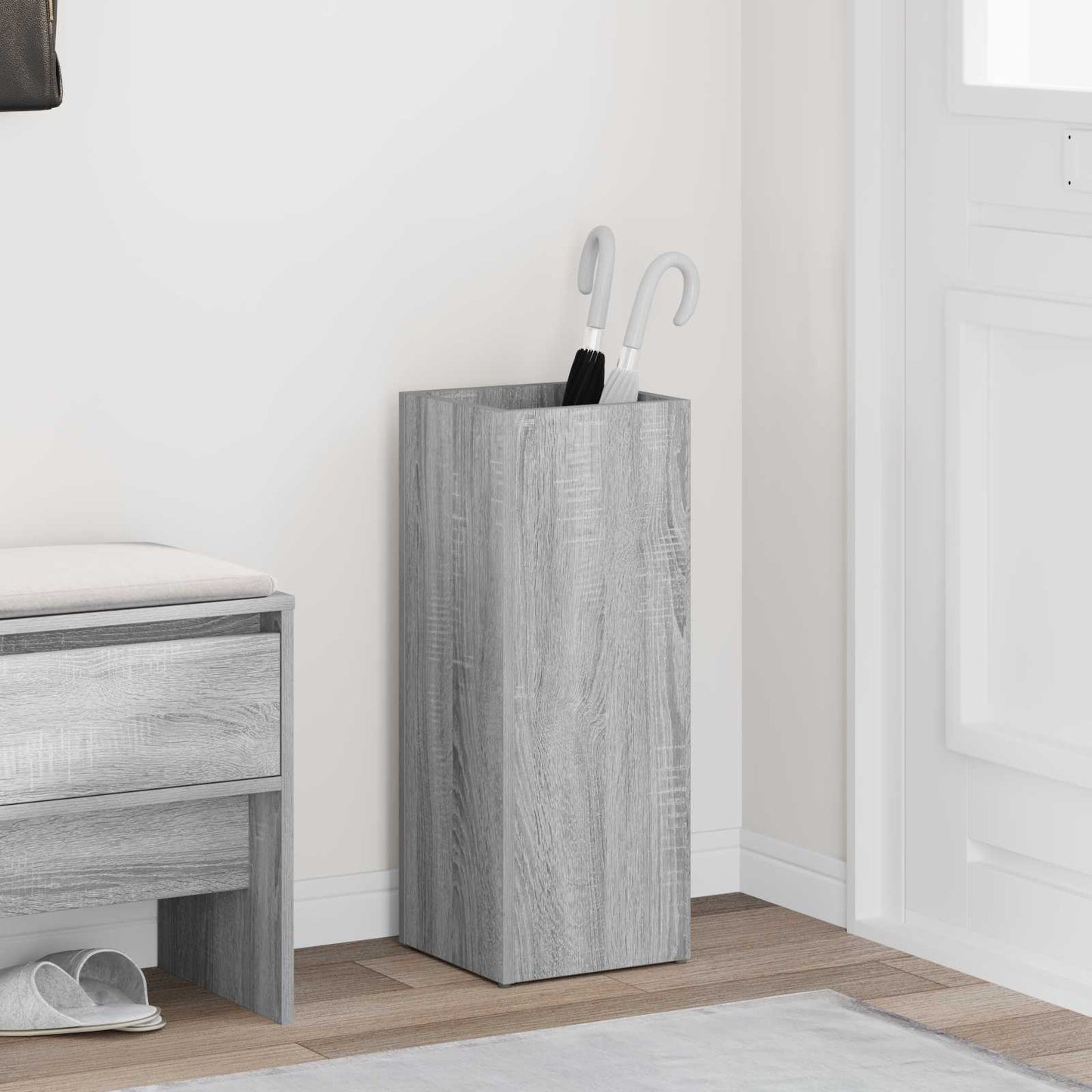 Paraplu Standaard Grijs Sonoma 25 x 24,5 x 64 cm Bewerkt hout