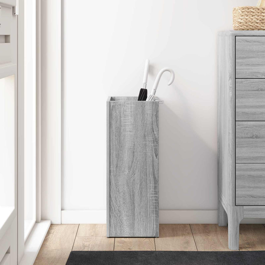 Paraplu Standaard Grijs Sonoma 25 x 24,5 x 64 cm Bewerkt hout