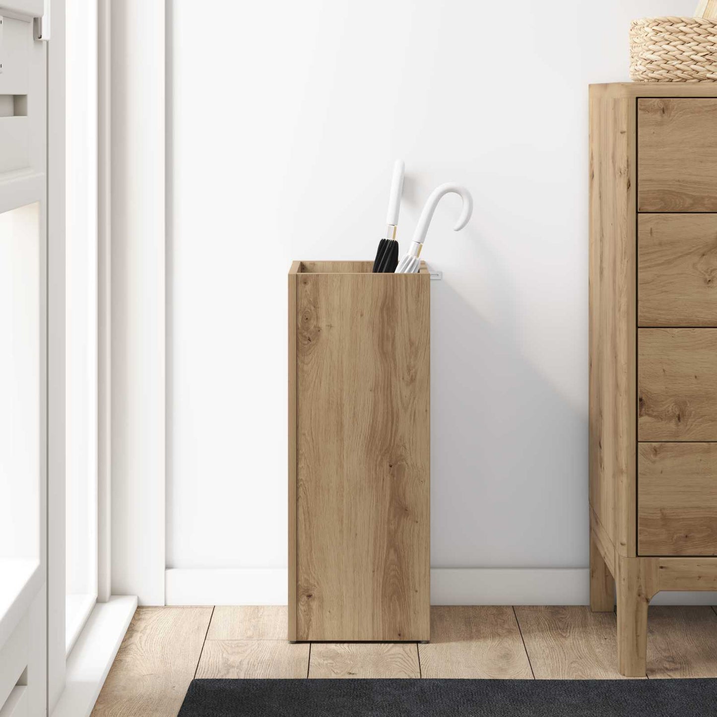 Paraplu Standaard Artisan Eiken 25 x 24,5 x 64 cm Bewerkt hout