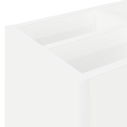 Paraplu Standaard Met Opslag Wit 65 X 24 X 50 Cm Bewerkt Hout