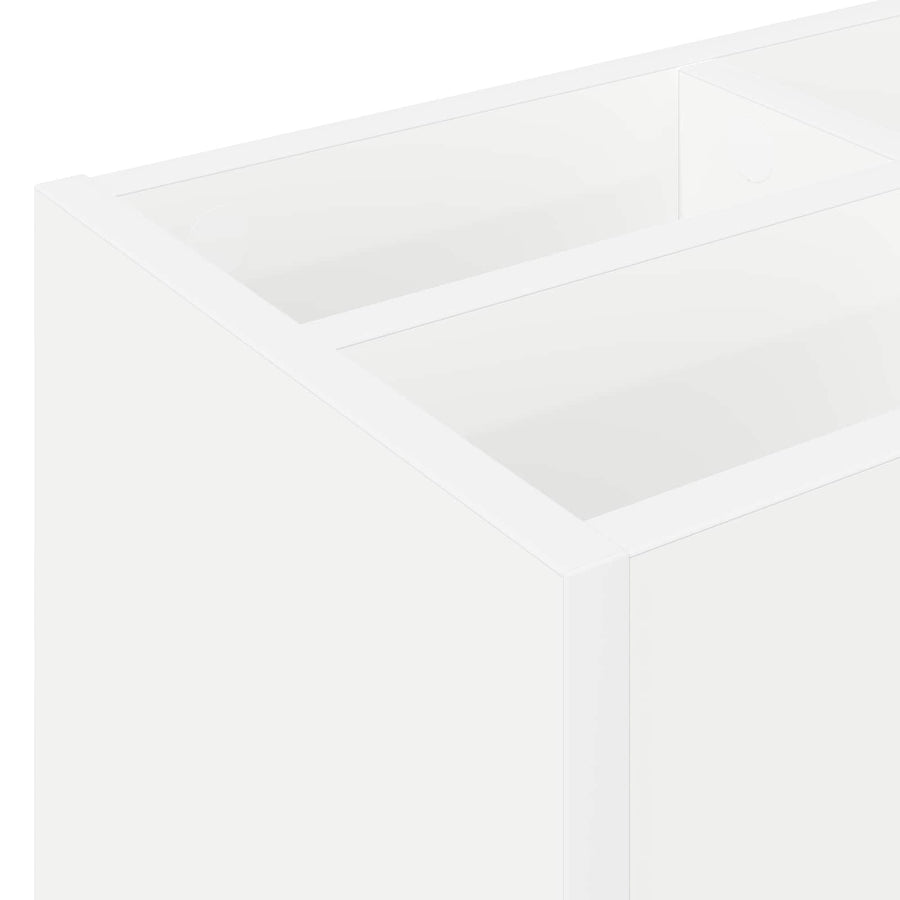Paraplu Standaard Met Opslag Wit 65 X 24 X 50 Cm Bewerkt Hout