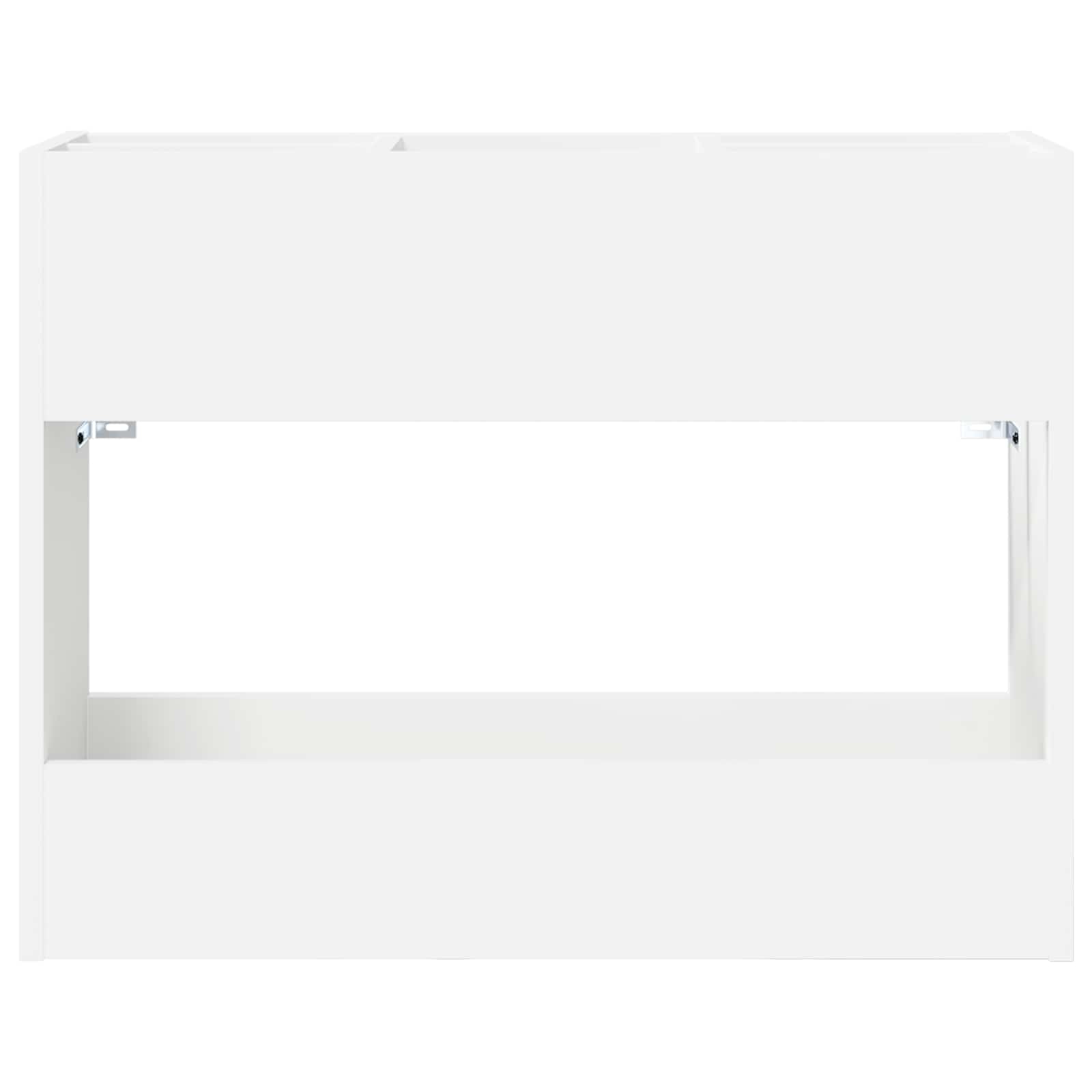 Paraplu Standaard Met Opslag Wit 65 X 24 X 50 Cm Bewerkt Hout