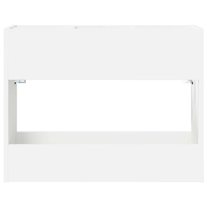 Paraplu Standaard Met Opslag Wit 65 X 24 X 50 Cm Bewerkt Hout