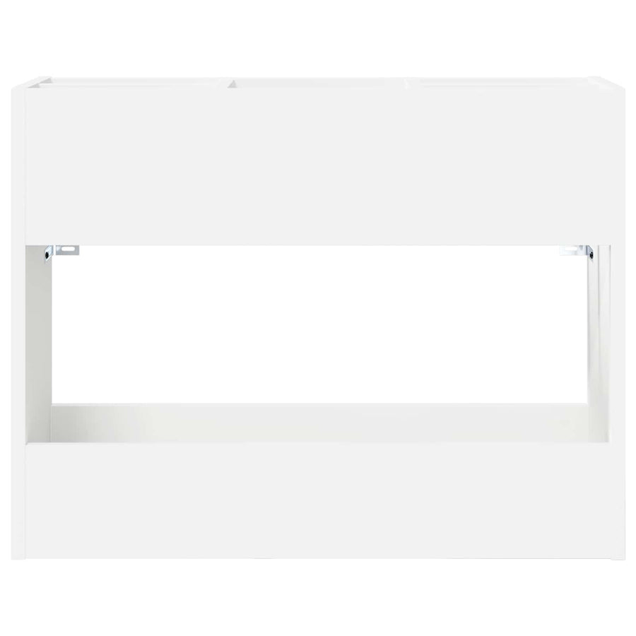 Paraplu Standaard Met Opslag Wit 65 X 24 X 50 Cm Bewerkt Hout