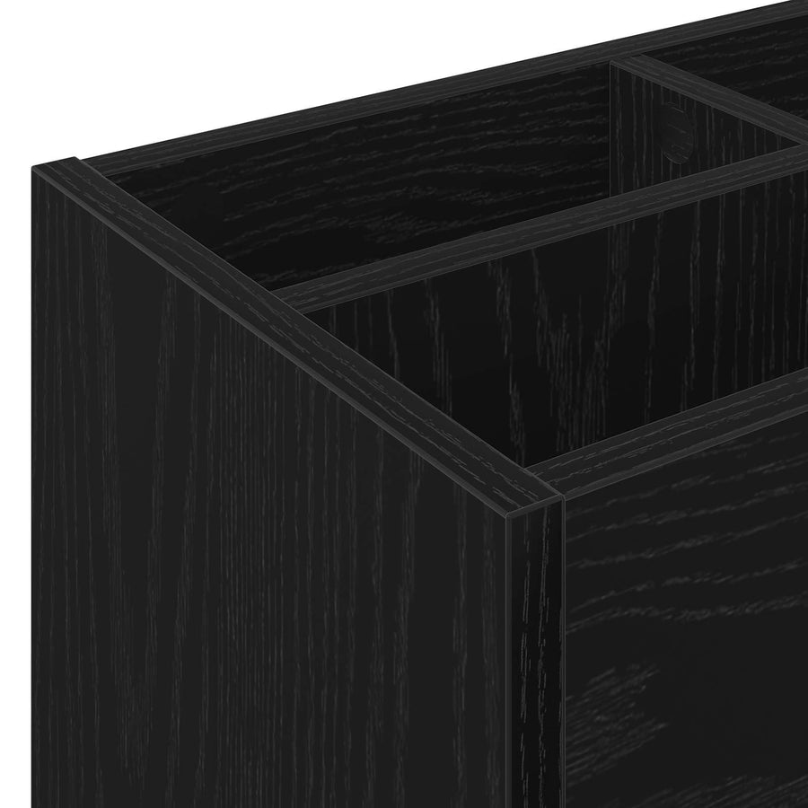 Paraplu Standaard Zwart Eiken 65 x 24 x 50 cm Bewerkt hout