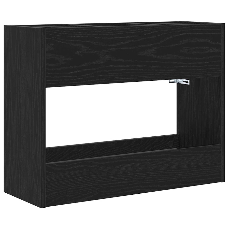 Paraplu Standaard Zwart Eiken 65 x 24 x 50 cm Bewerkt hout