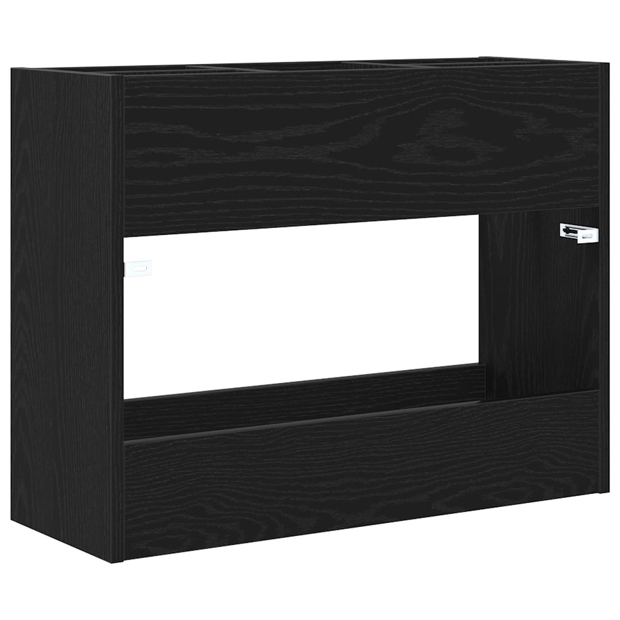 Paraplu Standaard Zwart Eiken 65 x 24 x 50 cm Bewerkt hout