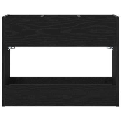Paraplu Standaard Zwart Eiken 65 x 24 x 50 cm Bewerkt hout