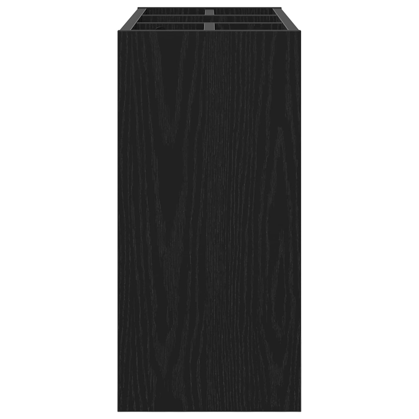 Paraplu Standaard Zwart Eiken 65 x 24 x 50 cm Bewerkt hout