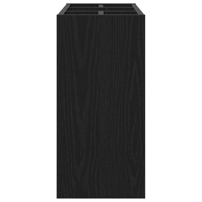 Paraplu Standaard Zwart Eiken 65 x 24 x 50 cm Bewerkt hout