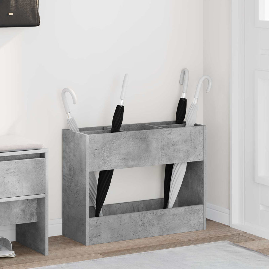 Paraplu Standaard Beton Grijs 65 x 24 x 50 cm Bewerkt hout