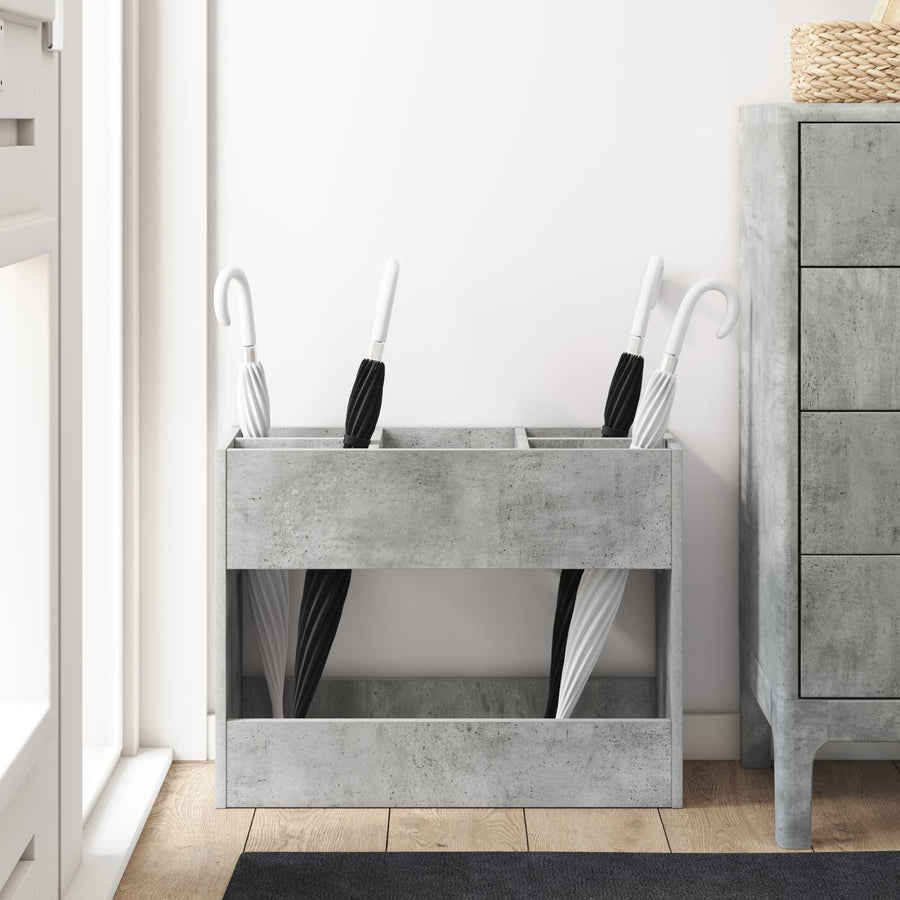 Paraplu Standaard Beton Grijs 65 x 24 x 50 cm Bewerkt hout