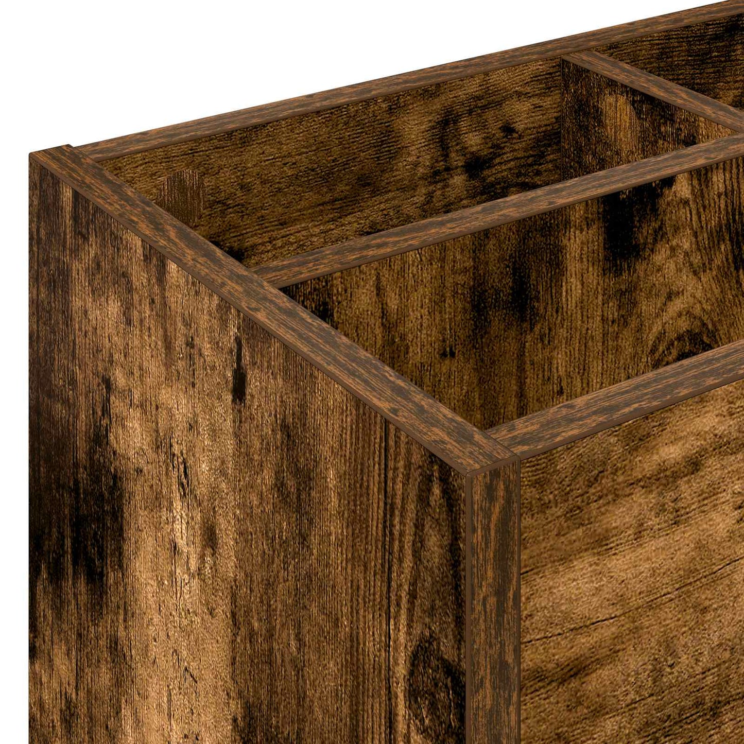 Paraplu Standaard Gerookt eiken 65 x 24 x 50 cm Bewerkt hout