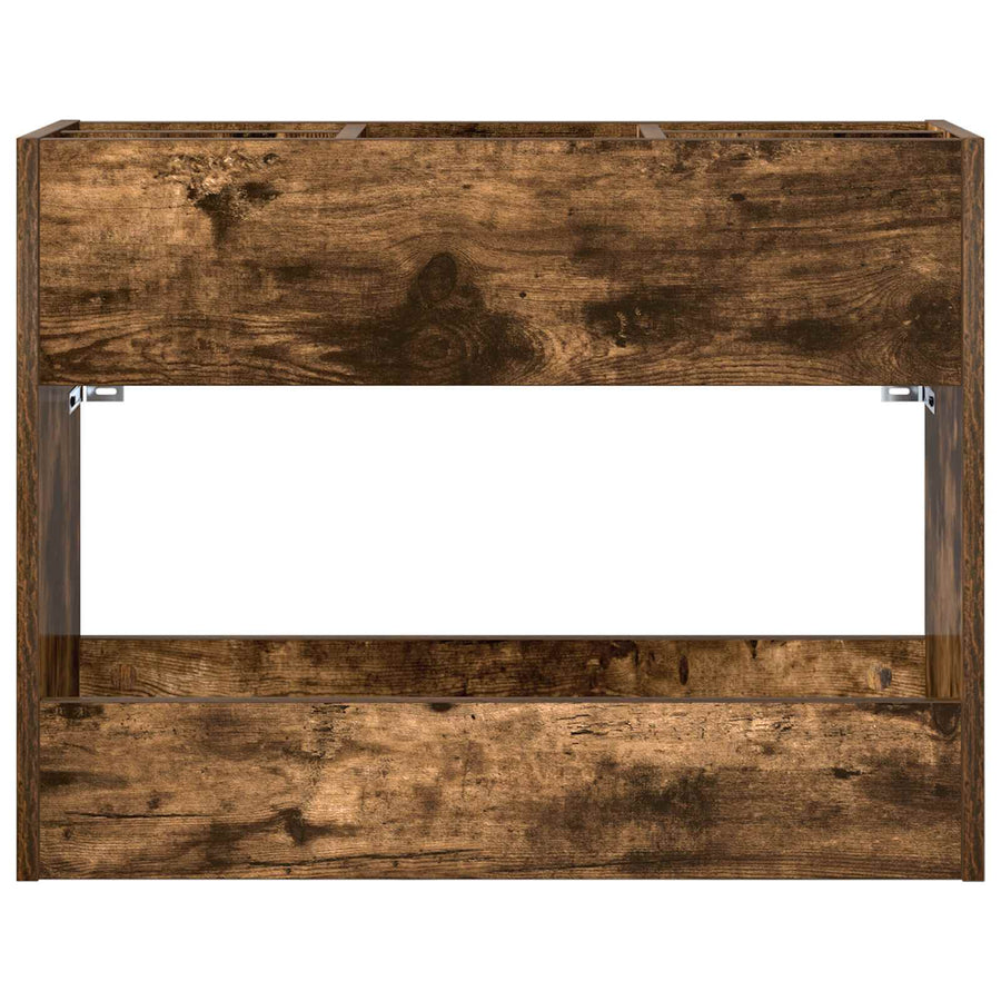 Paraplu Standaard Gerookt eiken 65 x 24 x 50 cm Bewerkt hout