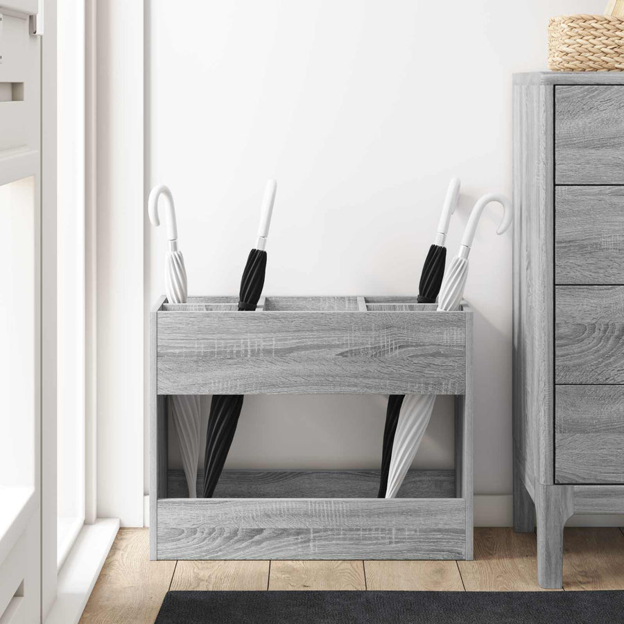 Paraplu Standaard Grijs Sonoma 65 x 24 x 50 cm Bewerkt hout