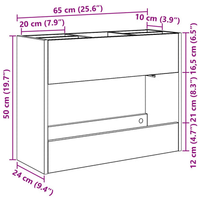 Paraplu Standaard Grijs Sonoma 65 x 24 x 50 cm Bewerkt hout
