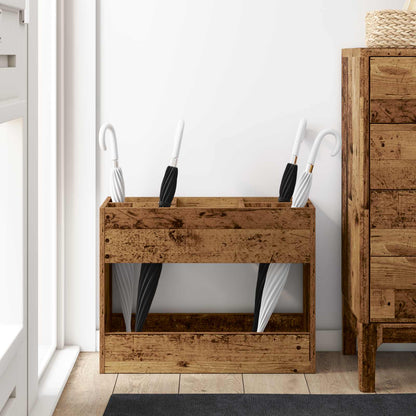 Paraplu Standaard Oudhout 65 x 24 x 50 cm Bewerkt hout