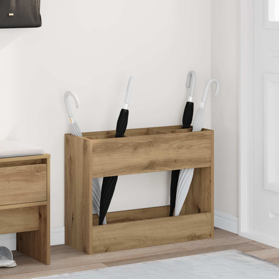 Paraplu Standaard Artisan Eiken 65 x 24 x 50 cm Bewerkt hout