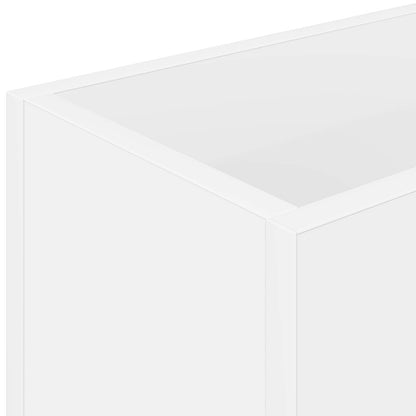 Paraplu Standaard Met Opslag Wit 40 X 20 X 55,5 Cm Bewerkt Hout