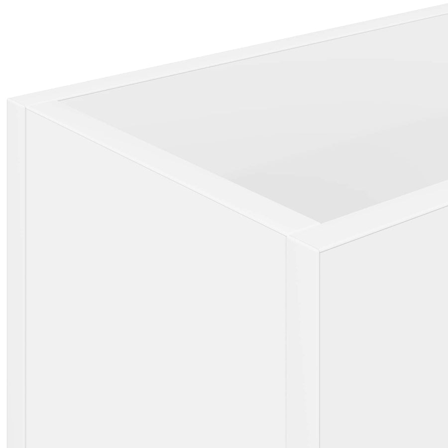 Paraplu Standaard Met Opslag Wit 40 X 20 X 55,5 Cm Bewerkt Hout