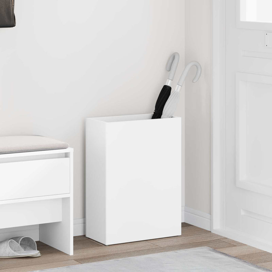 Paraplu Standaard Met Opslag Wit 40 X 20 X 55,5 Cm Bewerkt Hout
