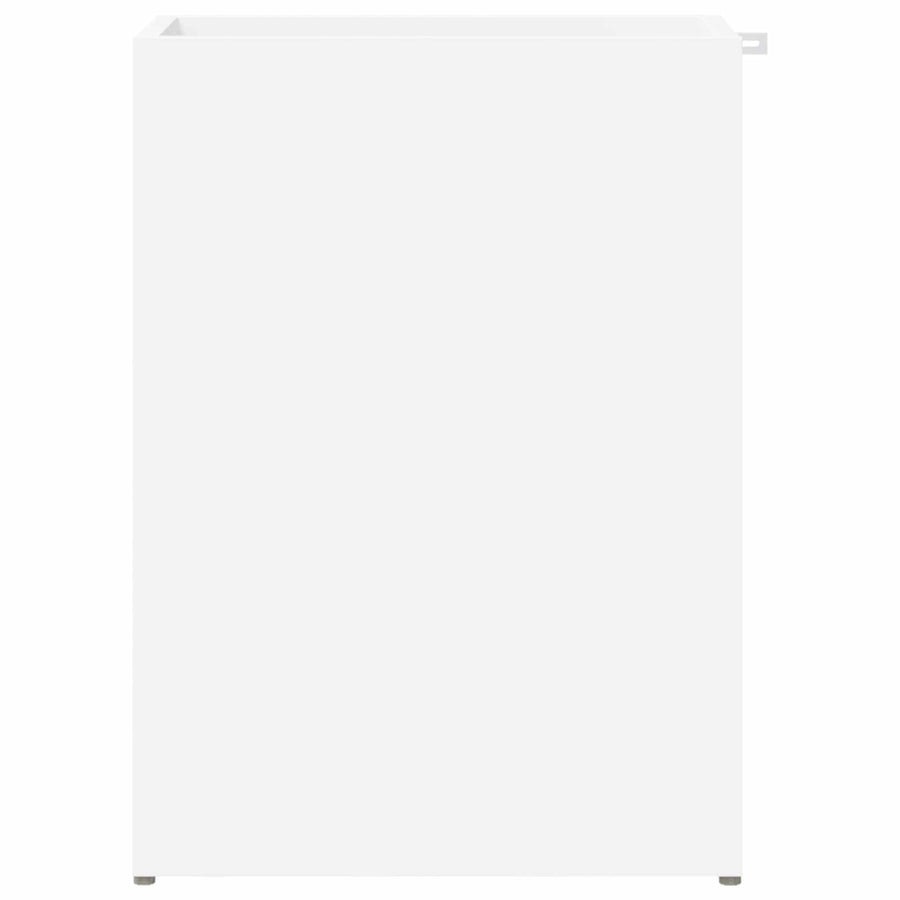 Paraplu Standaard Met Opslag Wit 40 X 20 X 55,5 Cm Bewerkt Hout