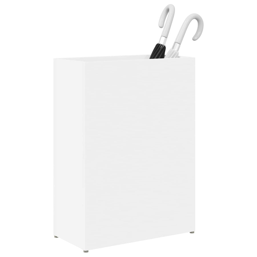 Paraplu Standaard Met Opslag Wit 40 X 20 X 55,5 Cm Bewerkt Hout
