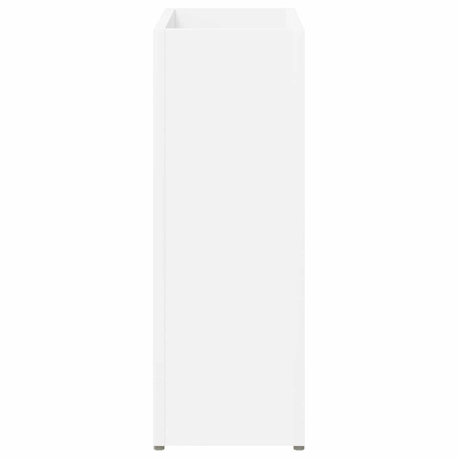 Paraplu Standaard Met Opslag Wit 40 X 20 X 55,5 Cm Bewerkt Hout