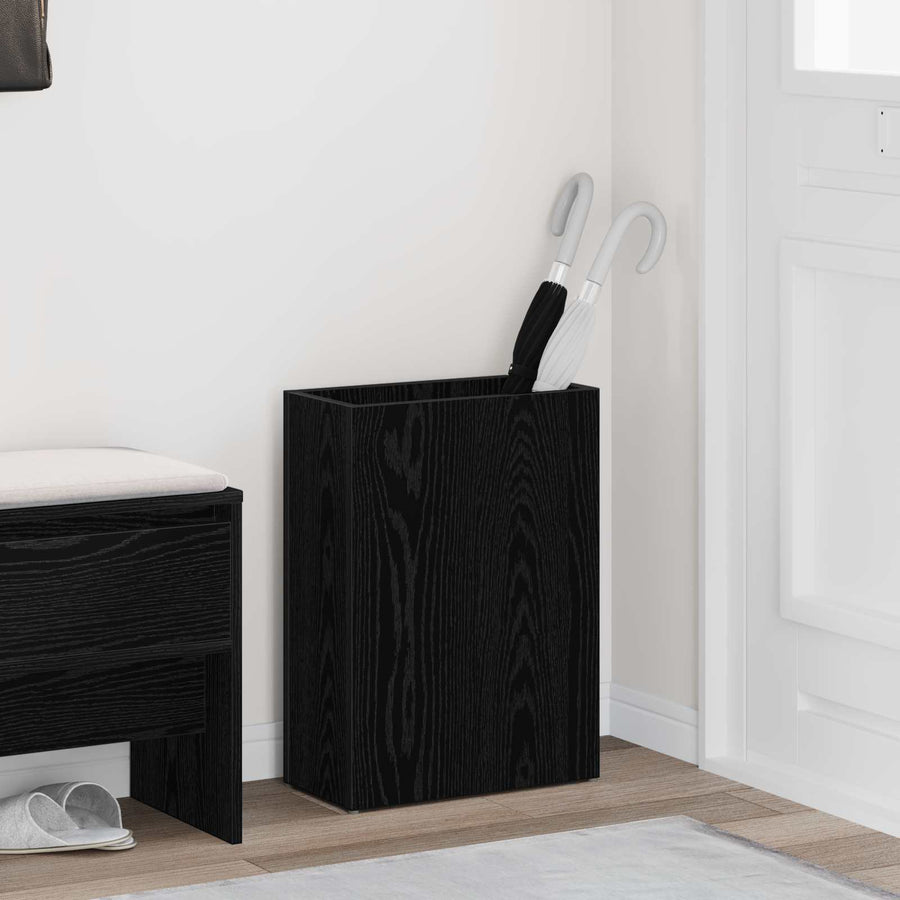 Paraplu Standaard Zwart Eiken 40 x 20 x 55,5 cm Bewerkt hout