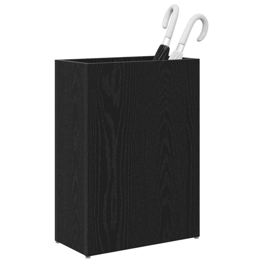 Paraplu Standaard Zwart Eiken 40 x 20 x 55,5 cm Bewerkt hout