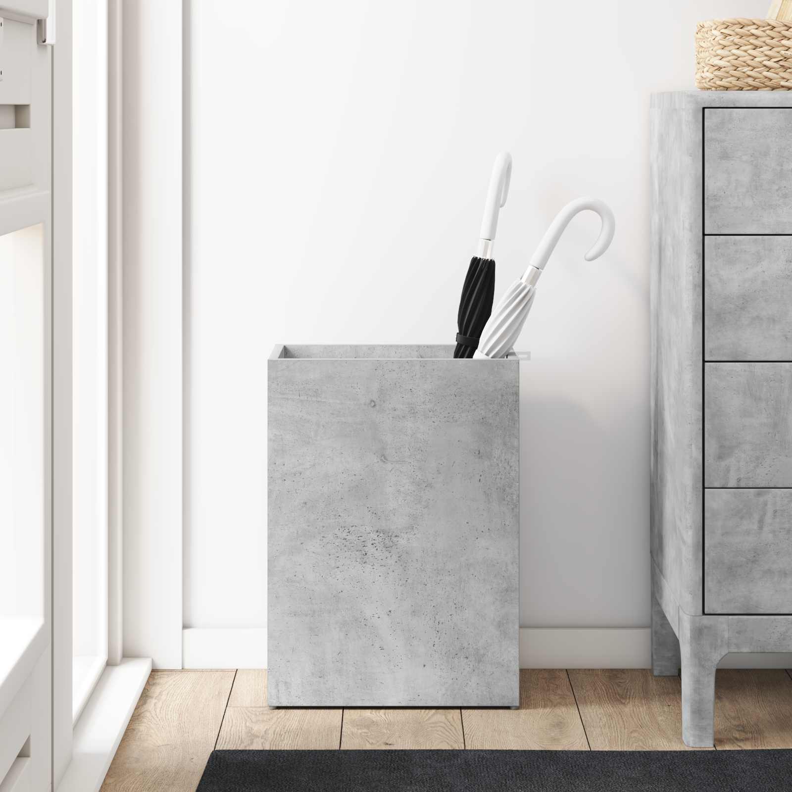 Paraplu Standaard Beton Grijs 40 x 20 x 55,5 cm Bewerkt hout