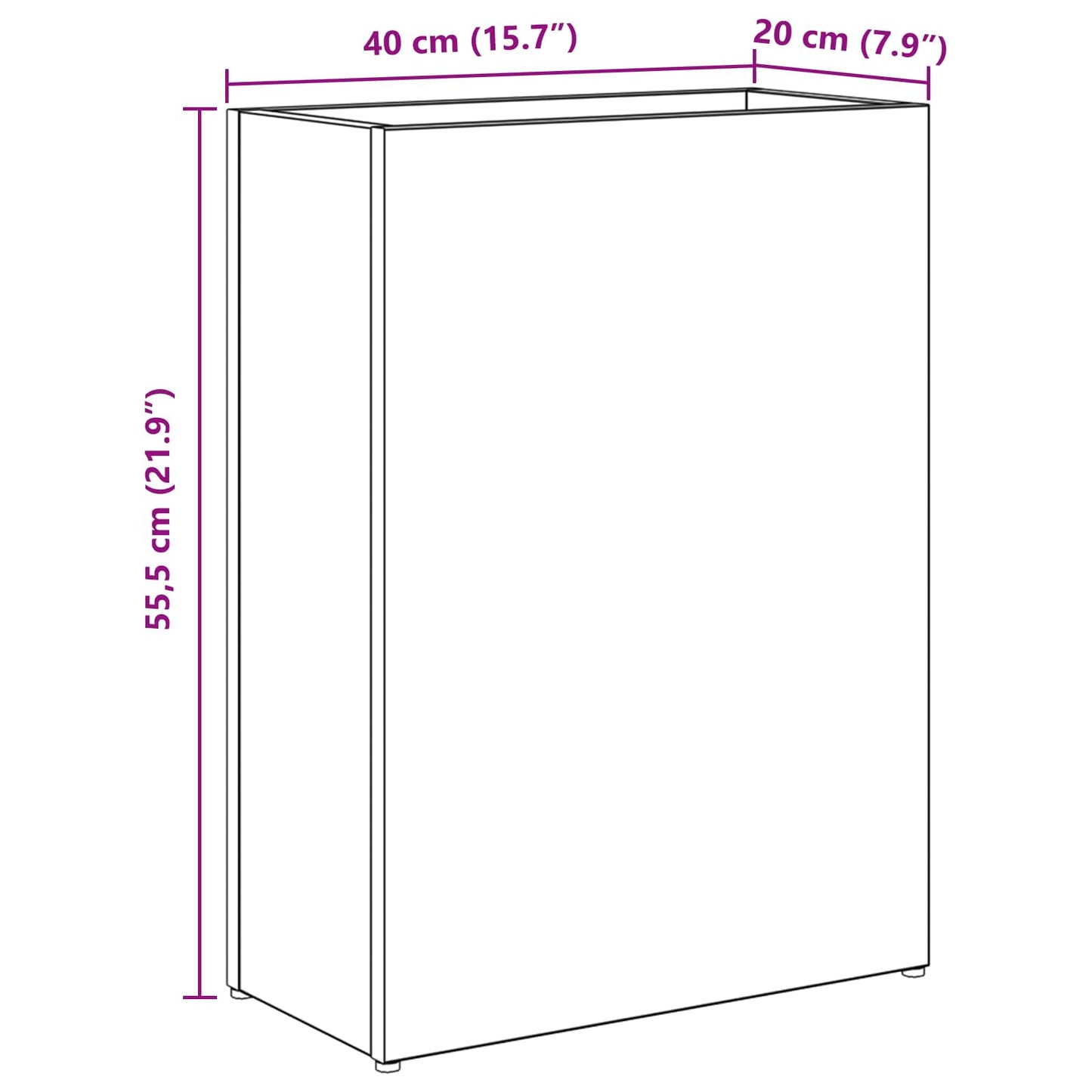 Paraplu Standaard Gerookt eiken 40 x 20 x 55,5 cm Bewerkt hout