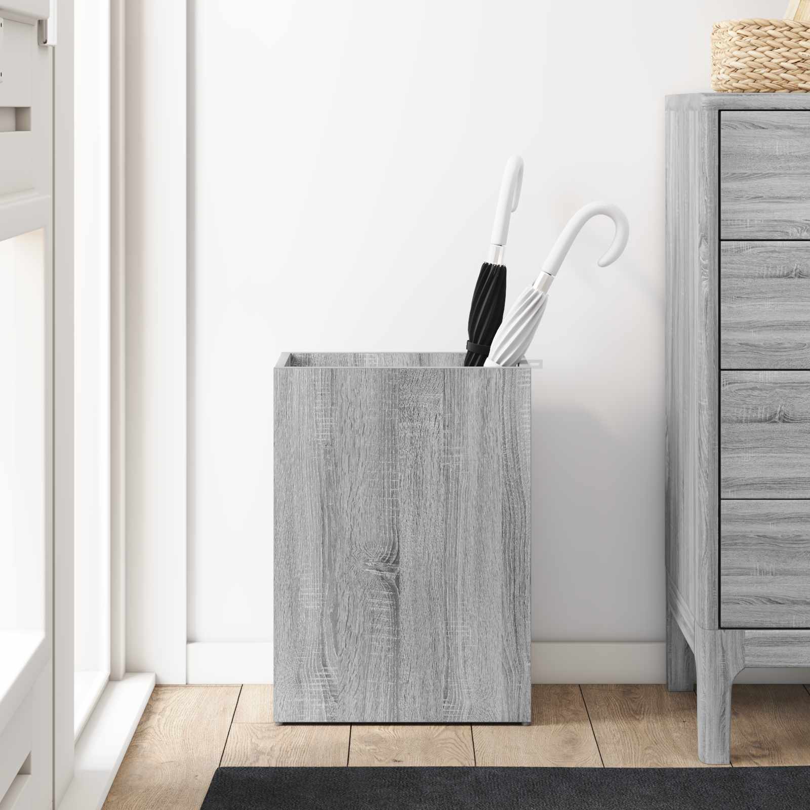 Paraplu Standaard Grijs Sonoma 40 x 20 x 55,5 cm Bewerkt hout