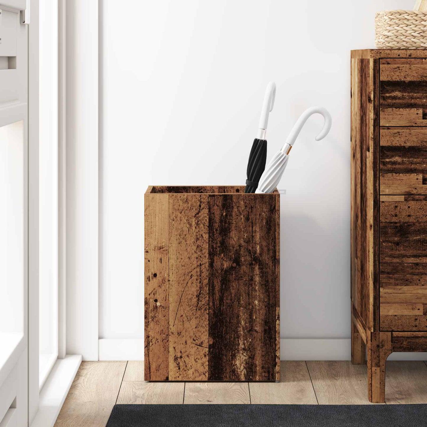 Paraplu Standaard Oudhout 40 x 20 x 55,5 cm Bewerkt hout