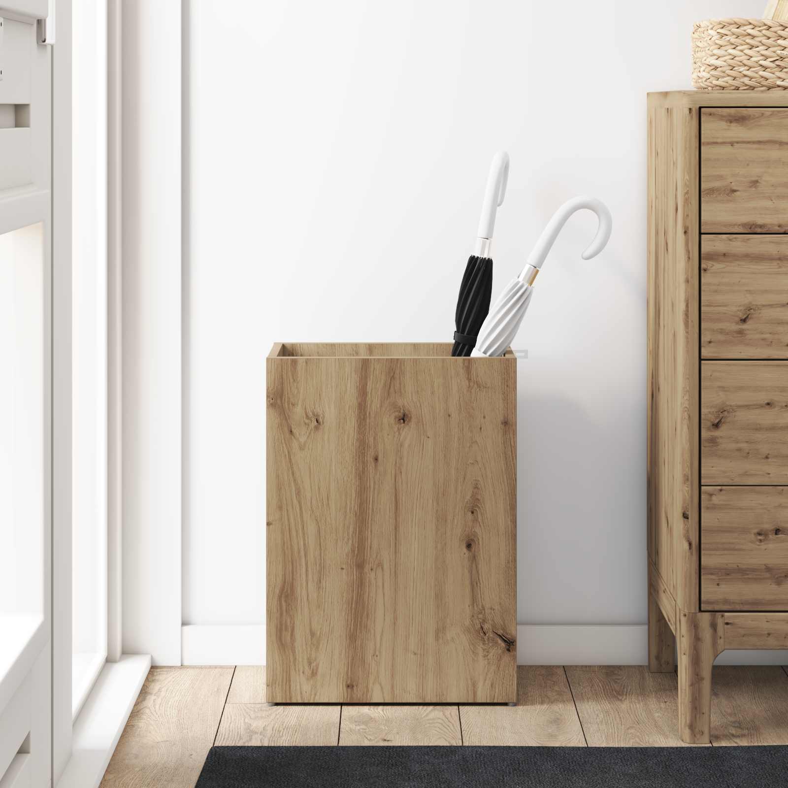 Paraplu Standaard Artisan Eiken 40 x 20 x 55,5 cm Bewerkt hout