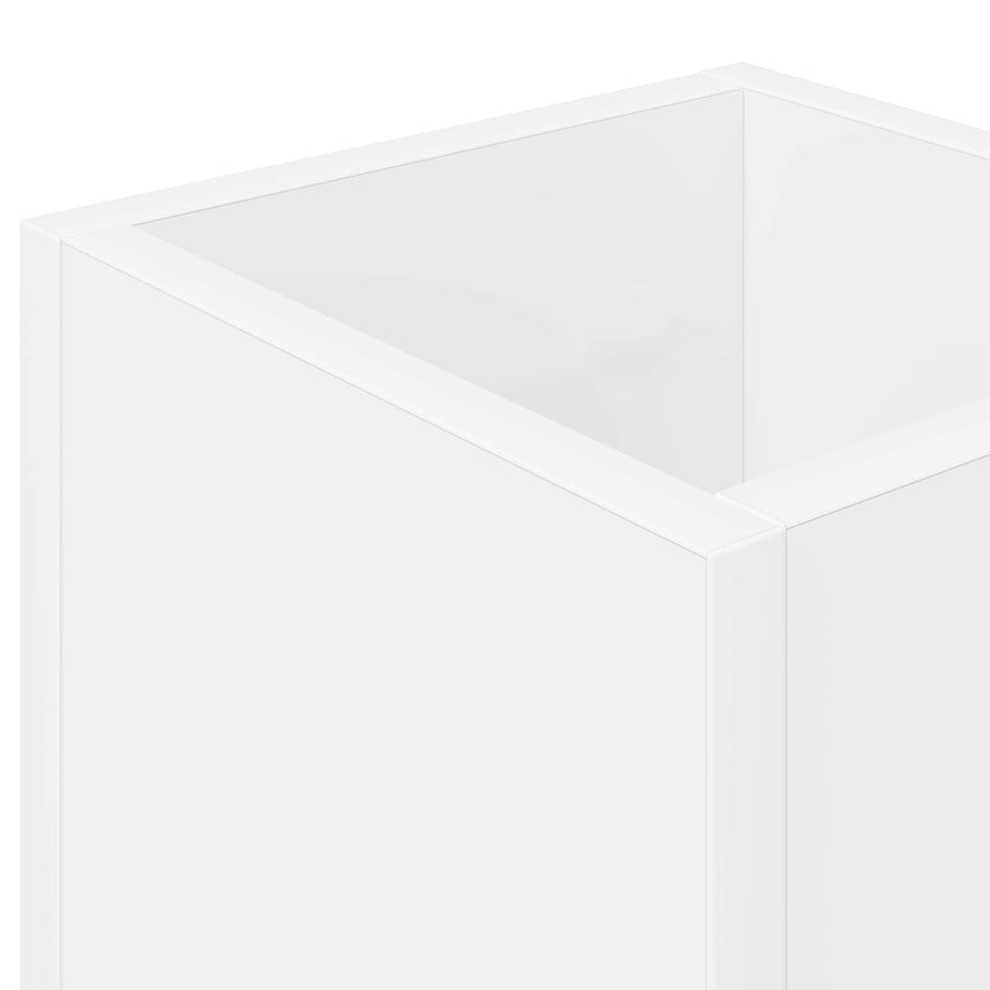 Paraplu Standaard Met Opslag Wit 20 X 20 X 55,5 Cm Bewerkt Hout