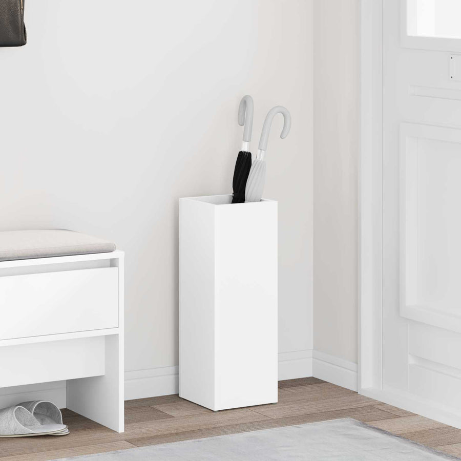 Paraplu Standaard Met Opslag Wit 20 X 20 X 55,5 Cm Bewerkt Hout