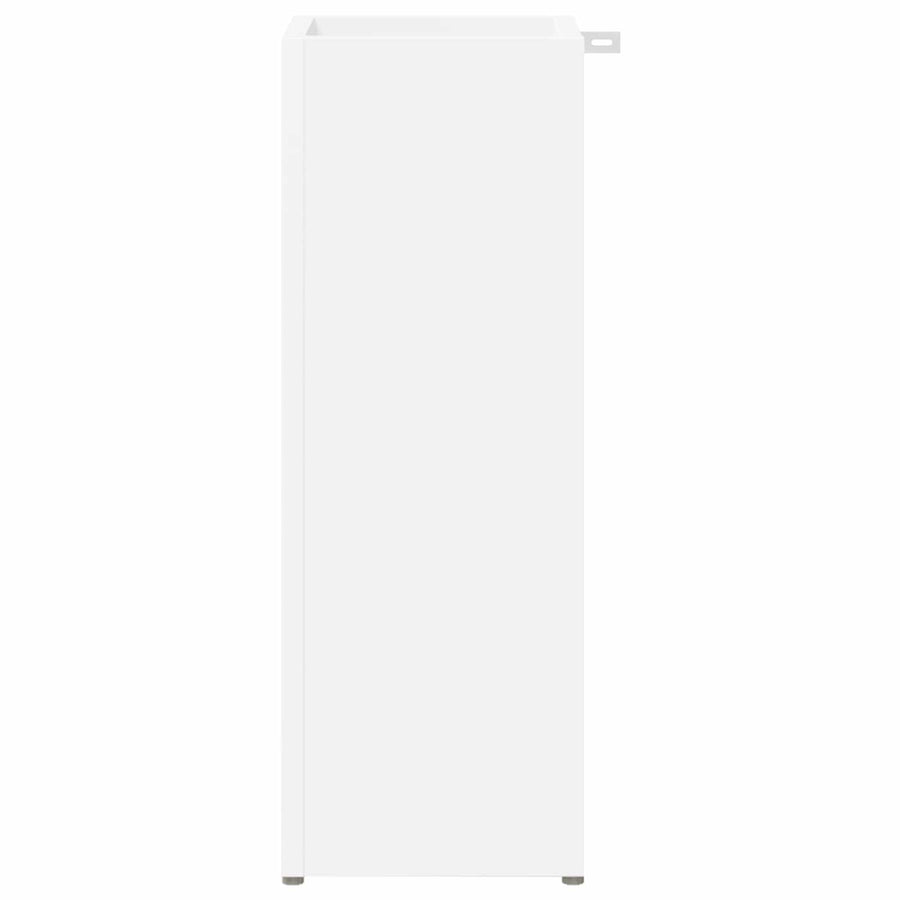 Paraplu Standaard Met Opslag Wit 20 X 20 X 55,5 Cm Bewerkt Hout