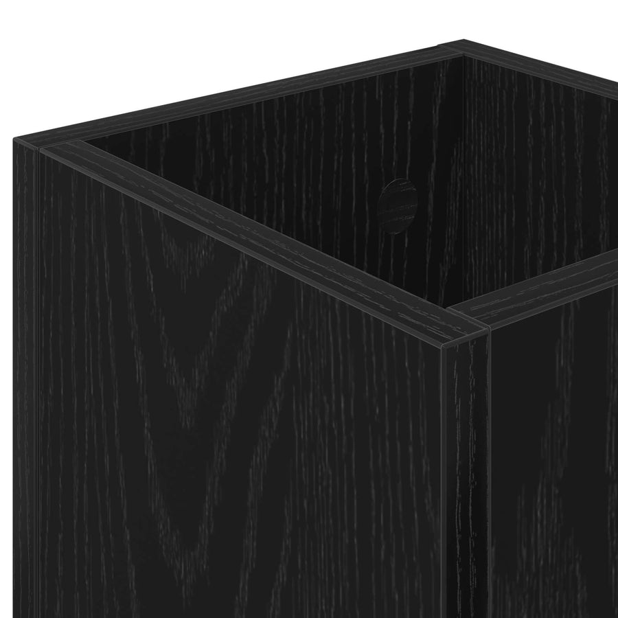 Paraplu Standaard Zwart Eiken 20 x 20 x 55,5 cm Bewerkt hout