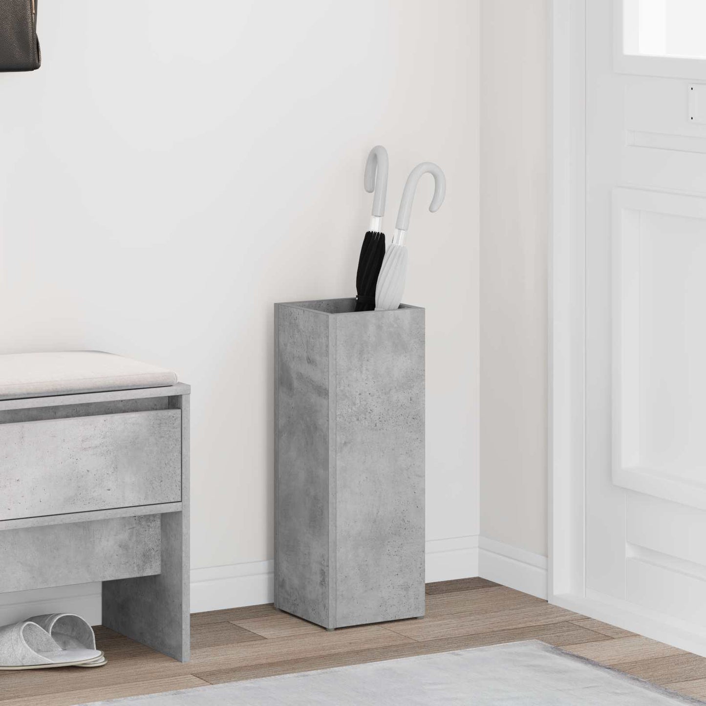 Paraplu Standaard Beton Grijs 20 x 20 x 55,5 cm Bewerkt hout
