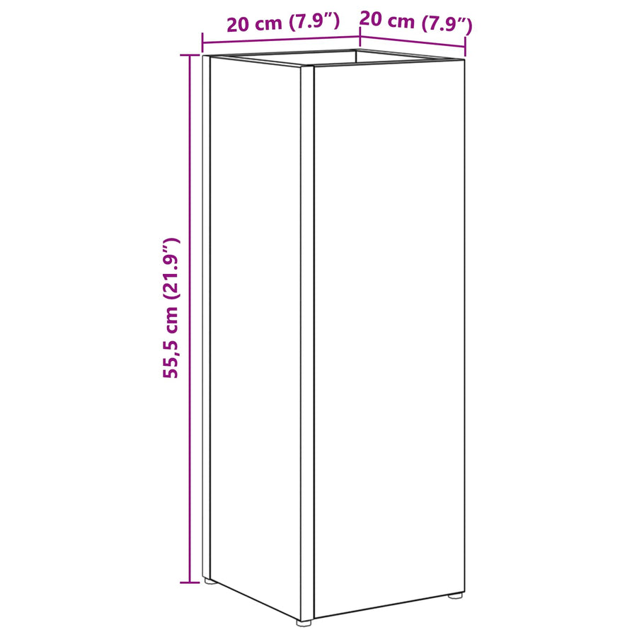 Paraplu Standaard Grijs Sonoma 20 x 20 x 55,5 cm Bewerkt hout