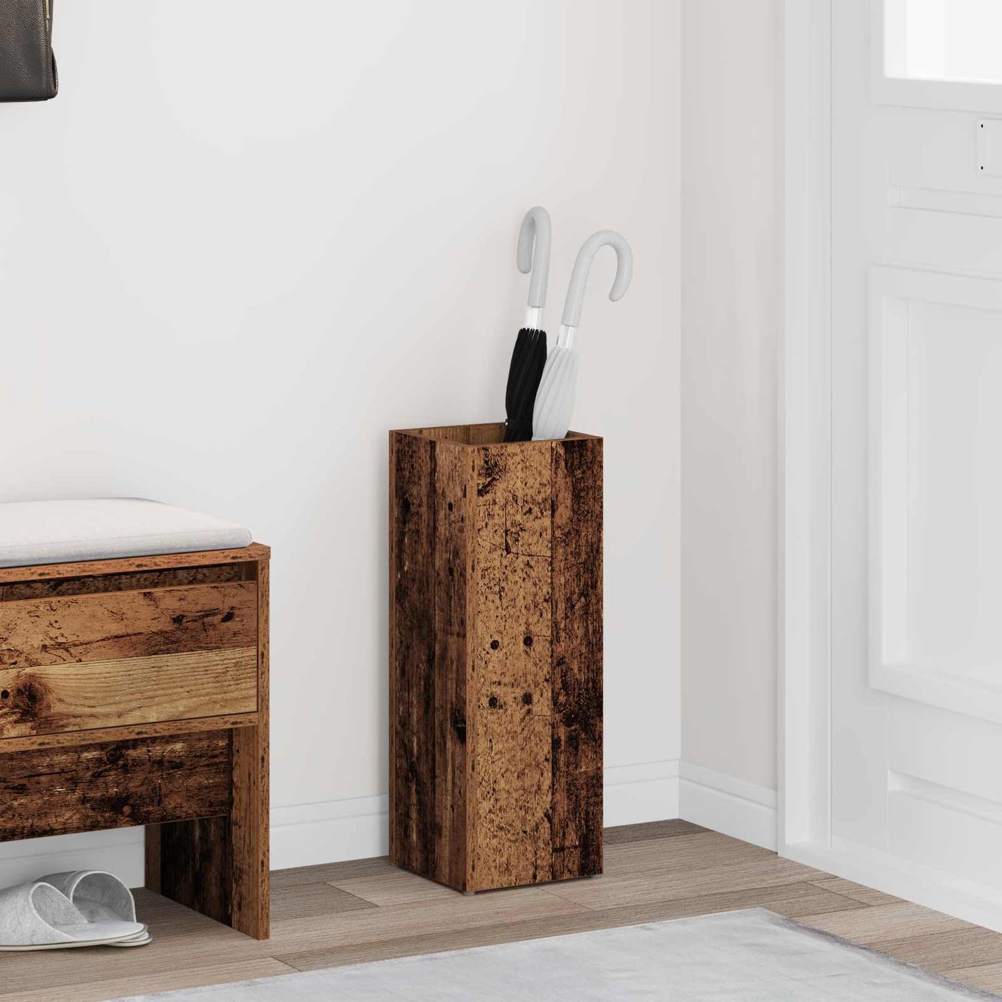 Paraplu Standaard Oudhout 20 x 20 x 55,5 cm Bewerkt hout