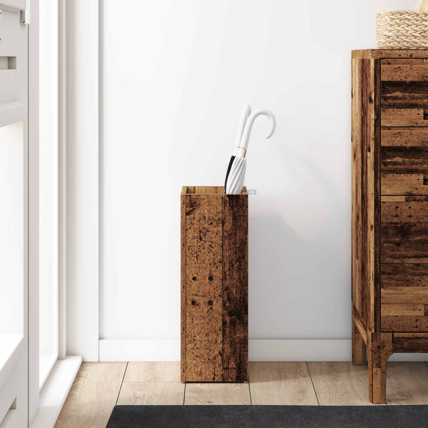 Paraplu Standaard Oudhout 20 x 20 x 55,5 cm Bewerkt hout
