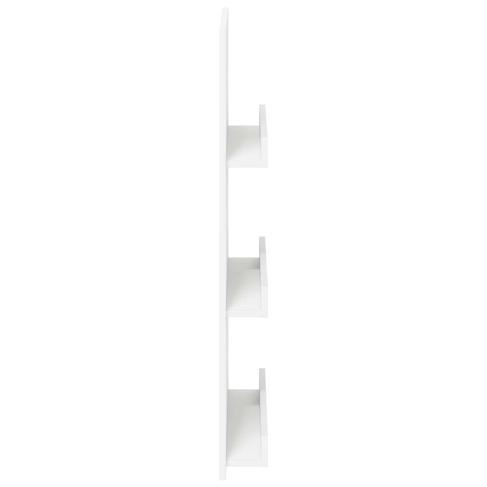 Tijdschrift Rek Met Plank Wit 51 X 11 X 102 Cm Bewerkt Hout